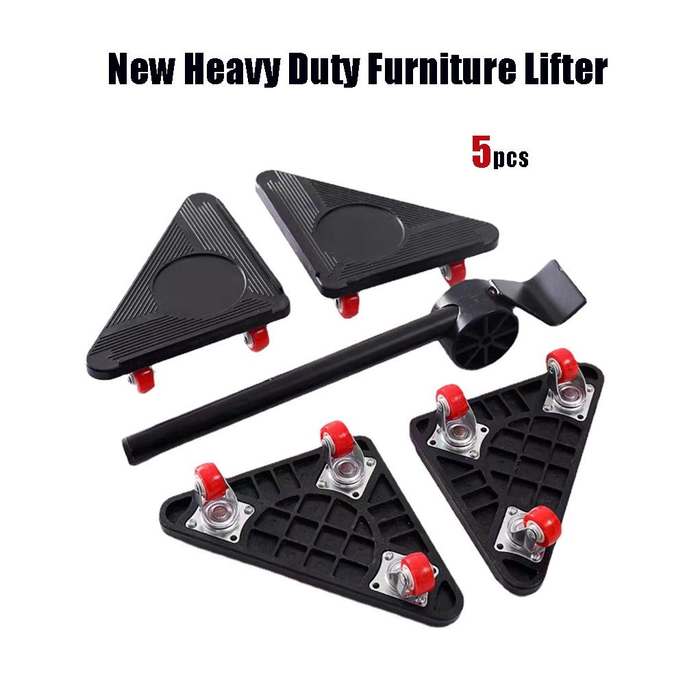 5pcs/set Furniture Moving Tools, Mover Rollers, Heavy Duty Appliance Lifter  And Furniture Transport Roller Set