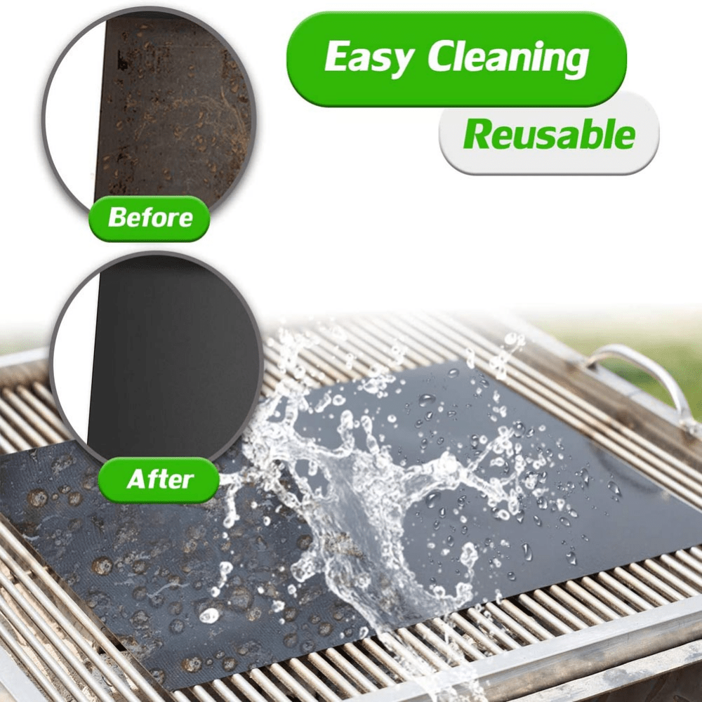 2pcs BBQ Grill Mat Baking Mat Non Stick BBQ Grill Mat 40 Baking Mat BBQ Tools