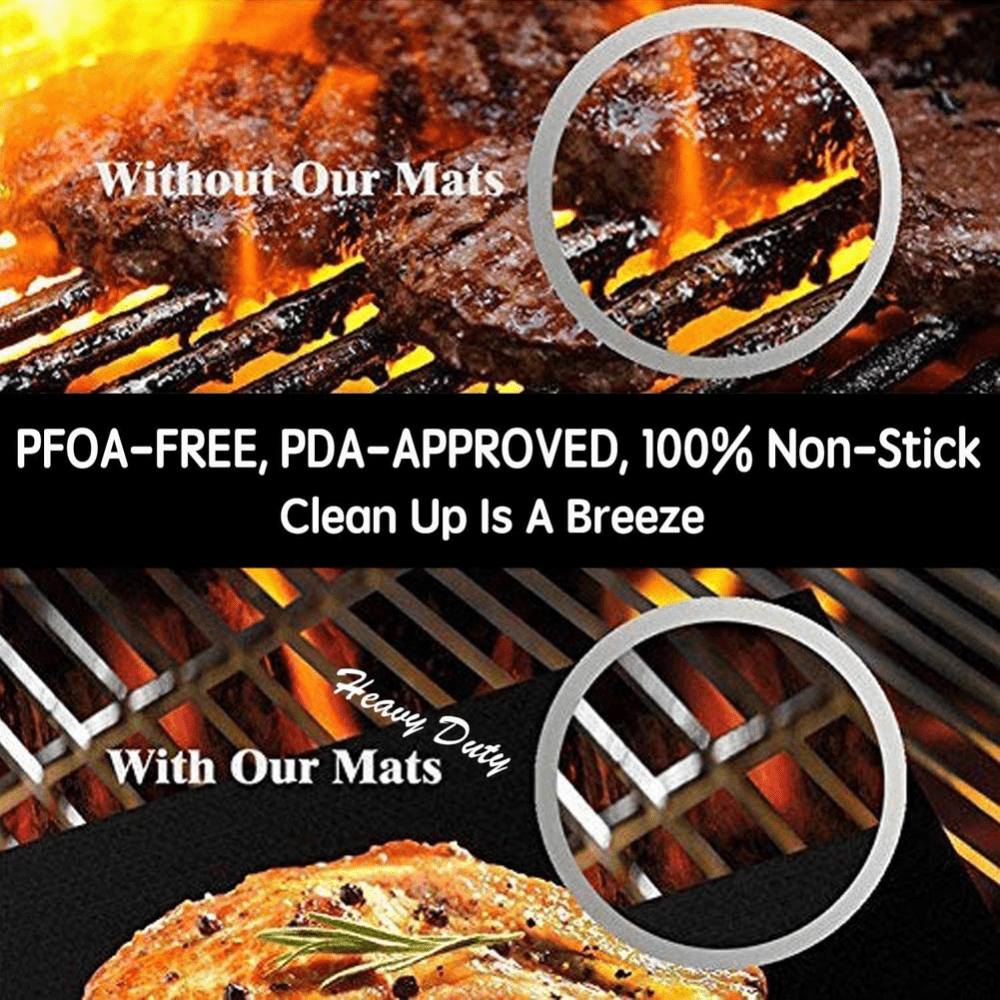 2pcs BBQ Grill Mat Baking Mat Non Stick BBQ Grill Mat 40 Baking Mat BBQ Tools