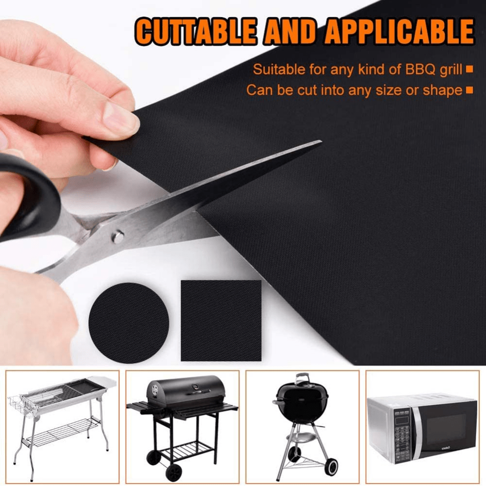 2pcs BBQ Grill Mat Baking Mat Non Stick BBQ Grill Mat 40 Baking Mat BBQ Tools