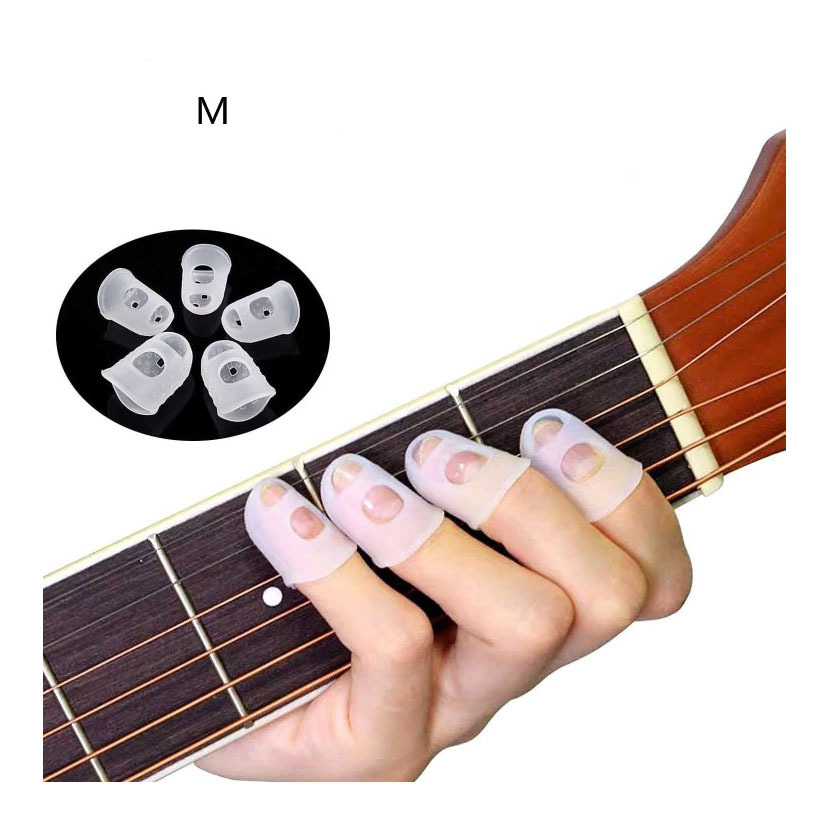KALLORY 20pcs Silicone Finger Cot Finger Protector Silicone Thumb Protector  Finger Caps Finger Guards Guitar Household Items Finger Covers Hot