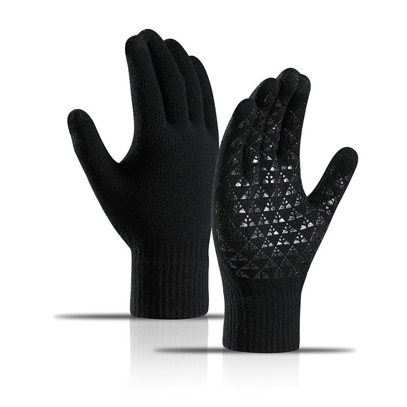 Coldproof Non slip Adhesive Print Winter Gloves With Warm - Temu
