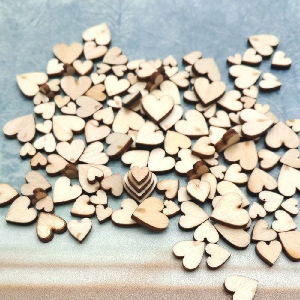 Cesta Tejida Scrapbook Supplies Love Wood Chips, 4 Unidades