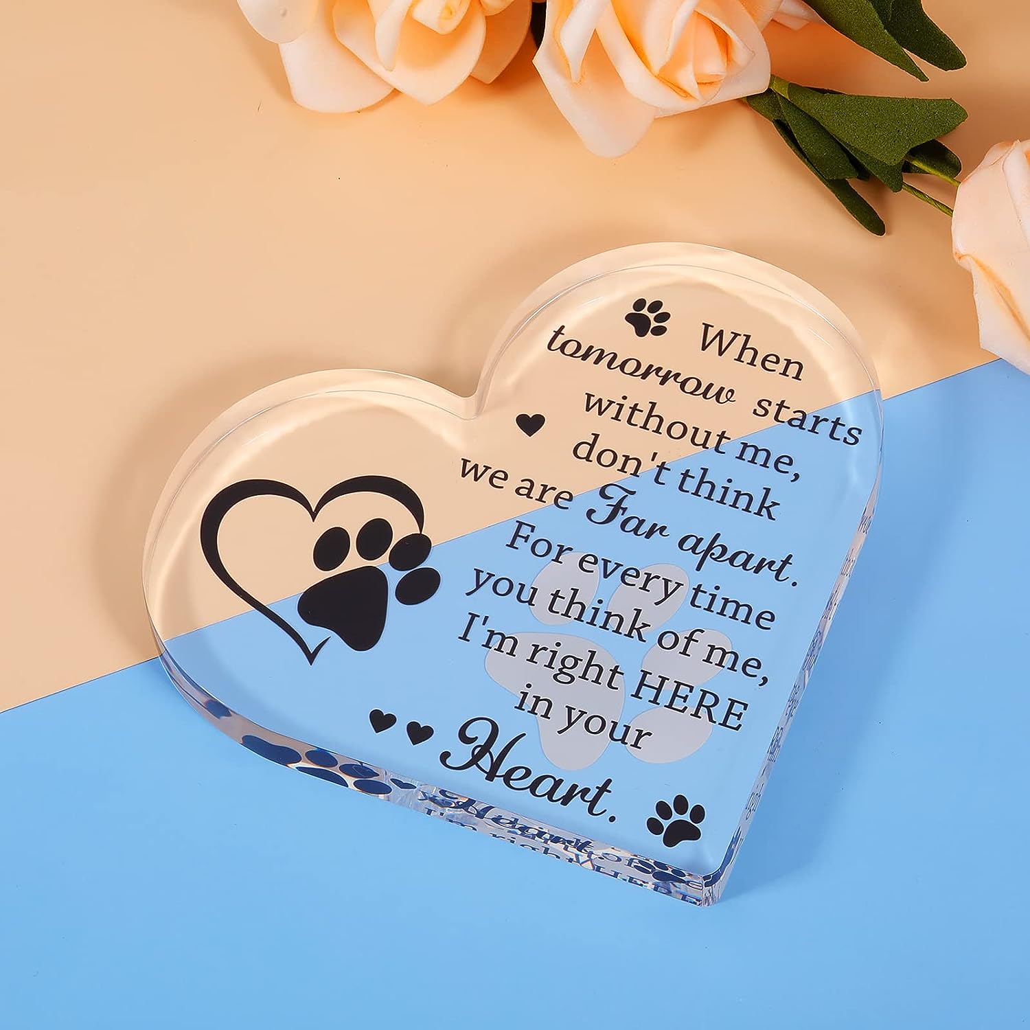 Rainbow Bridge Pet Memorial Gifts - Dog Memorial Gifts, Loss of Dog Gifts, Cat Memorial Gifts, Sympathy Gift for Loss of Pet, Pet Memorial Picture