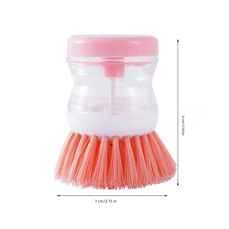 Excellent Cleaning Brushes with Washing Up Liquid Soap Dispenser Random  Color Dish Soap Brush Handheld Kitchen Gadget