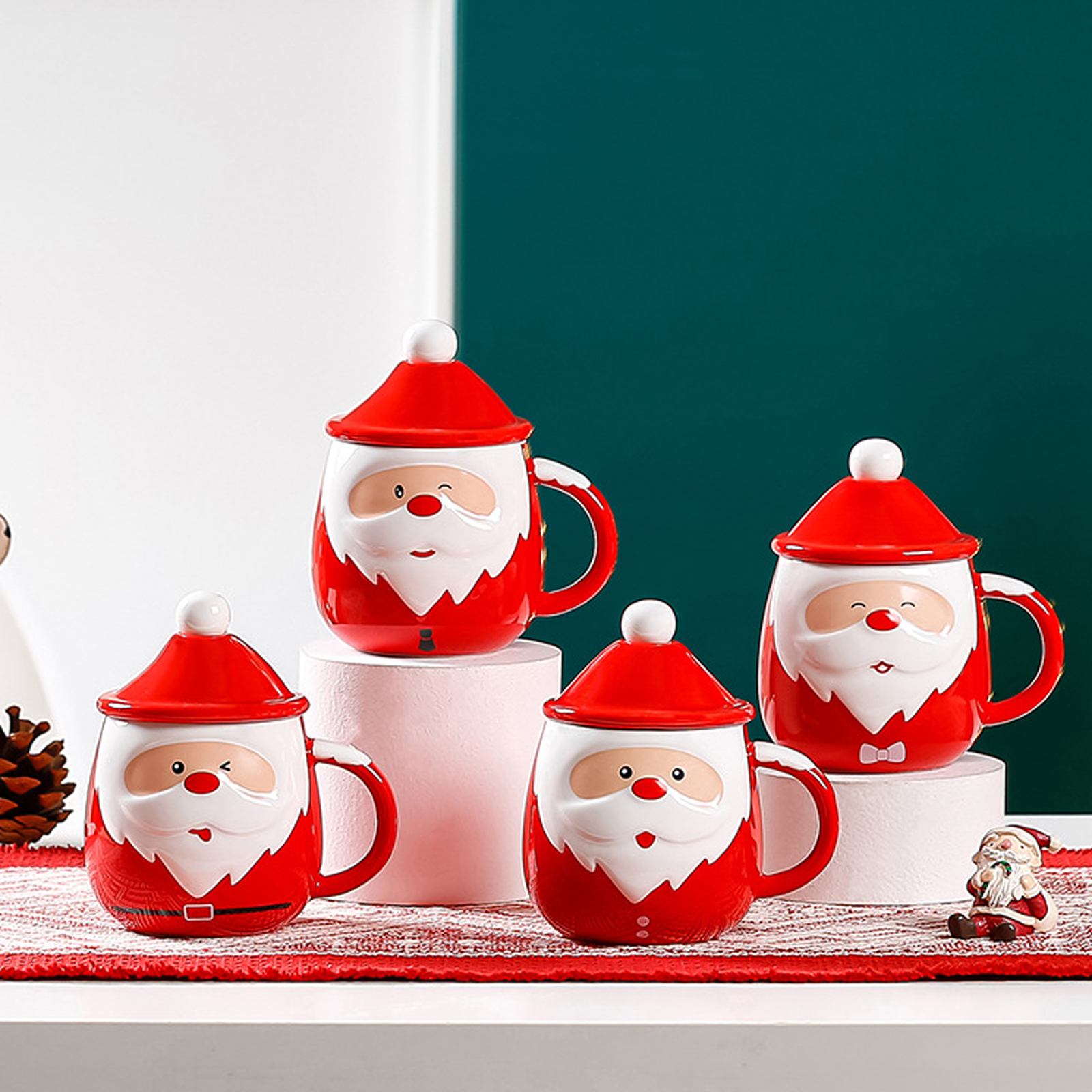 Winter style 48pcs disposable christmas paper coffee cups