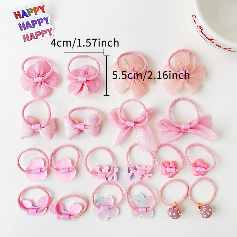 children cute ribbon bow scrunchies cartoon