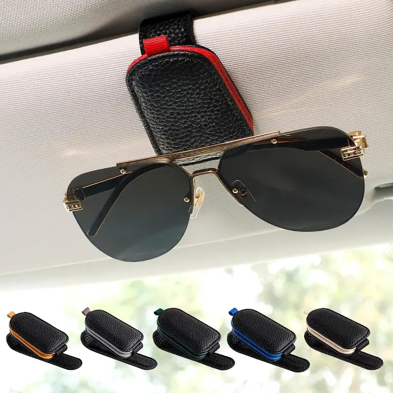 1 Stück Mehrfarbiger Auto-Sonnenbrillenhalter, Magnetischer Visier