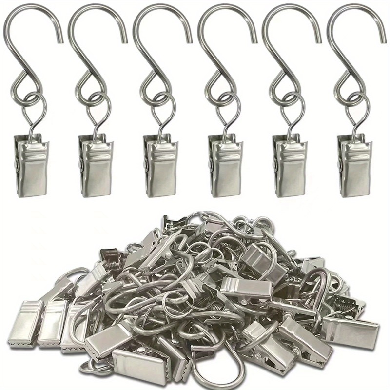 20pcs S Hooks for Curtains 5.71cm Hanging Party Light Clips Hangers