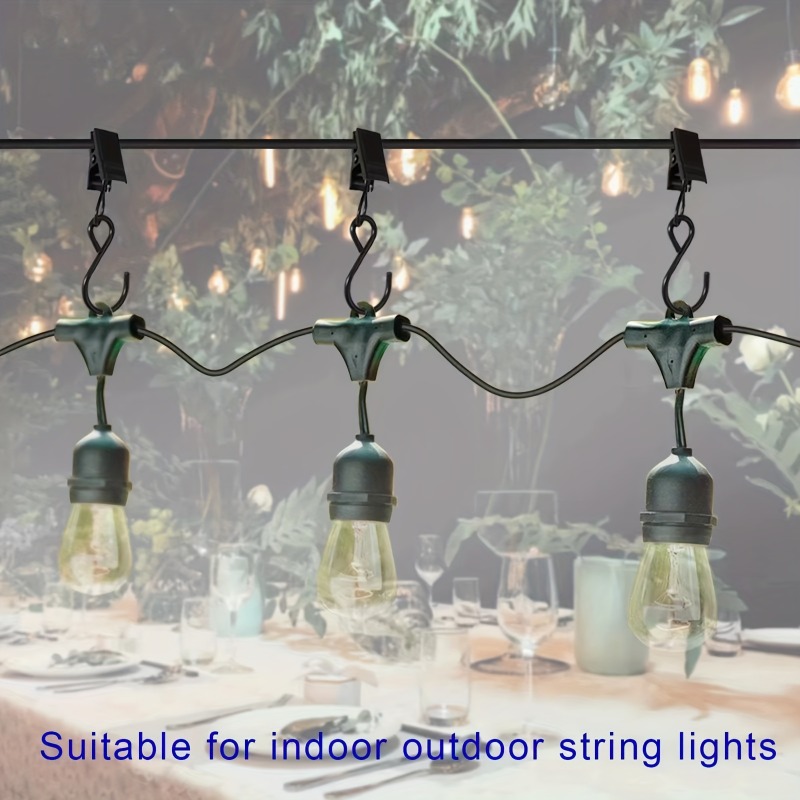 20pcs S Hooks for Curtains 5.71cm Hanging Party Light Clips Hangers