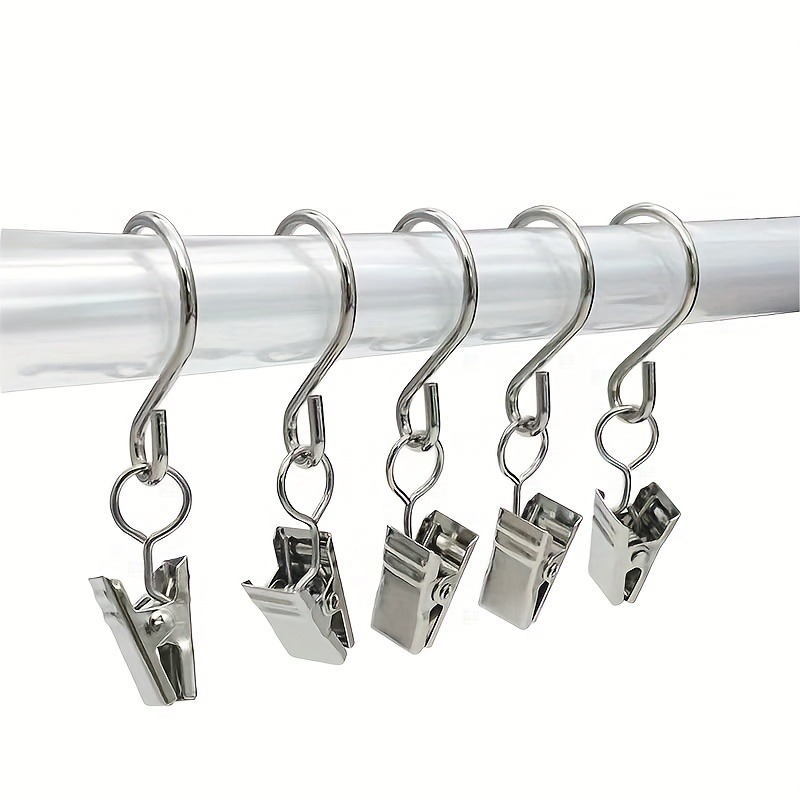 20pcs S Hooks for Curtains 5.71cm Hanging Party Light Clips Hangers