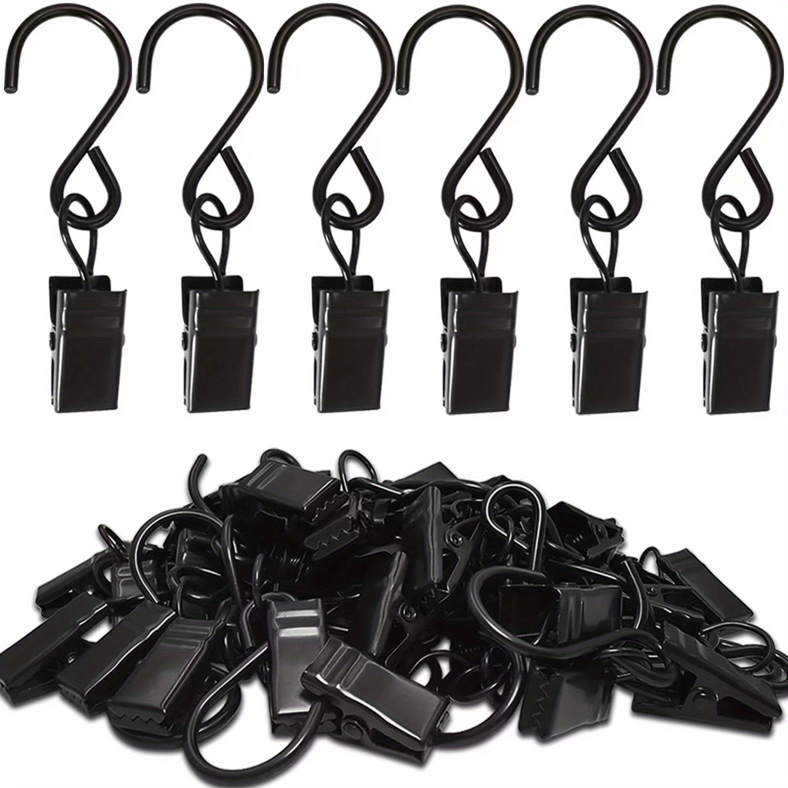 20pcs S Hooks for Curtains 5.71cm Hanging Party Light Clips Hangers