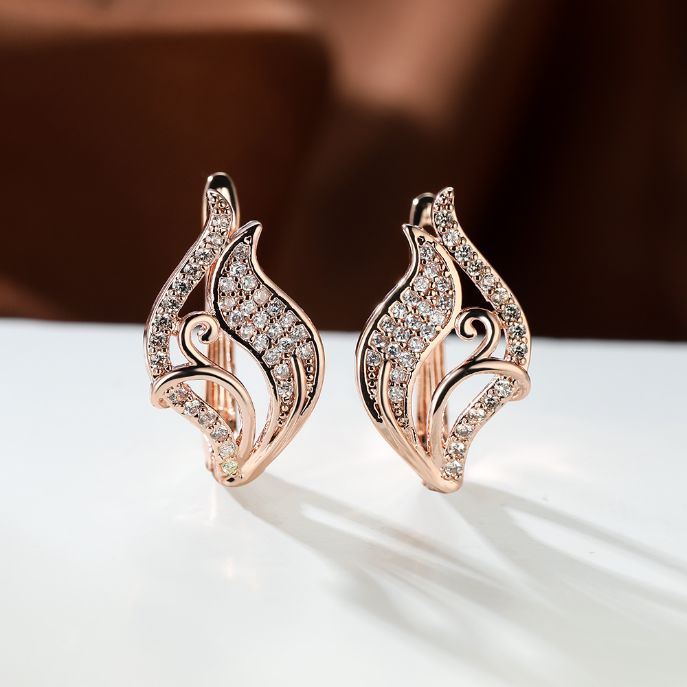 TEMU Pendientes KC de hoja con y baño de oro, joyería de boda elegante, pendientes de uso diario para mujer