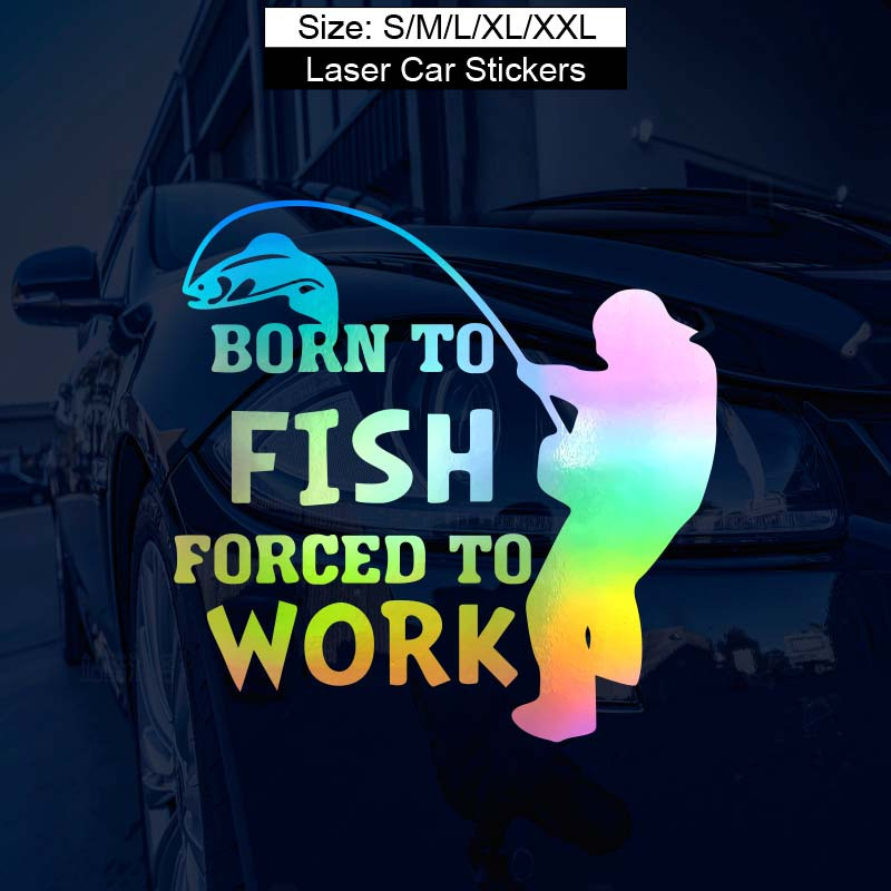 born Fish Forced Work Auto Stickers Creative Auto - Temu