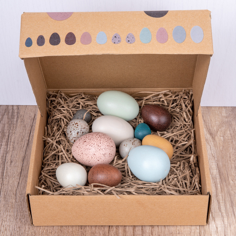 Huevos de pájaros, pequeños huevos de plástico para artesanía