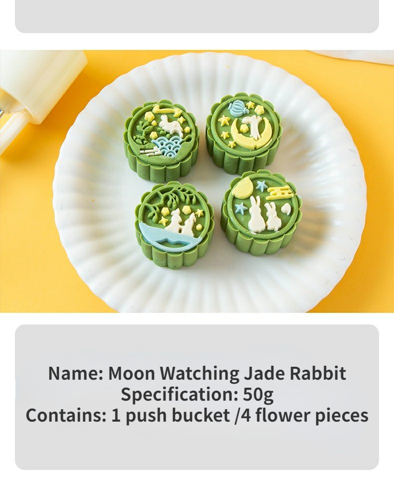 Moon Jade Rabbit Mooncake Mold Pastry Green Bean - Temu
