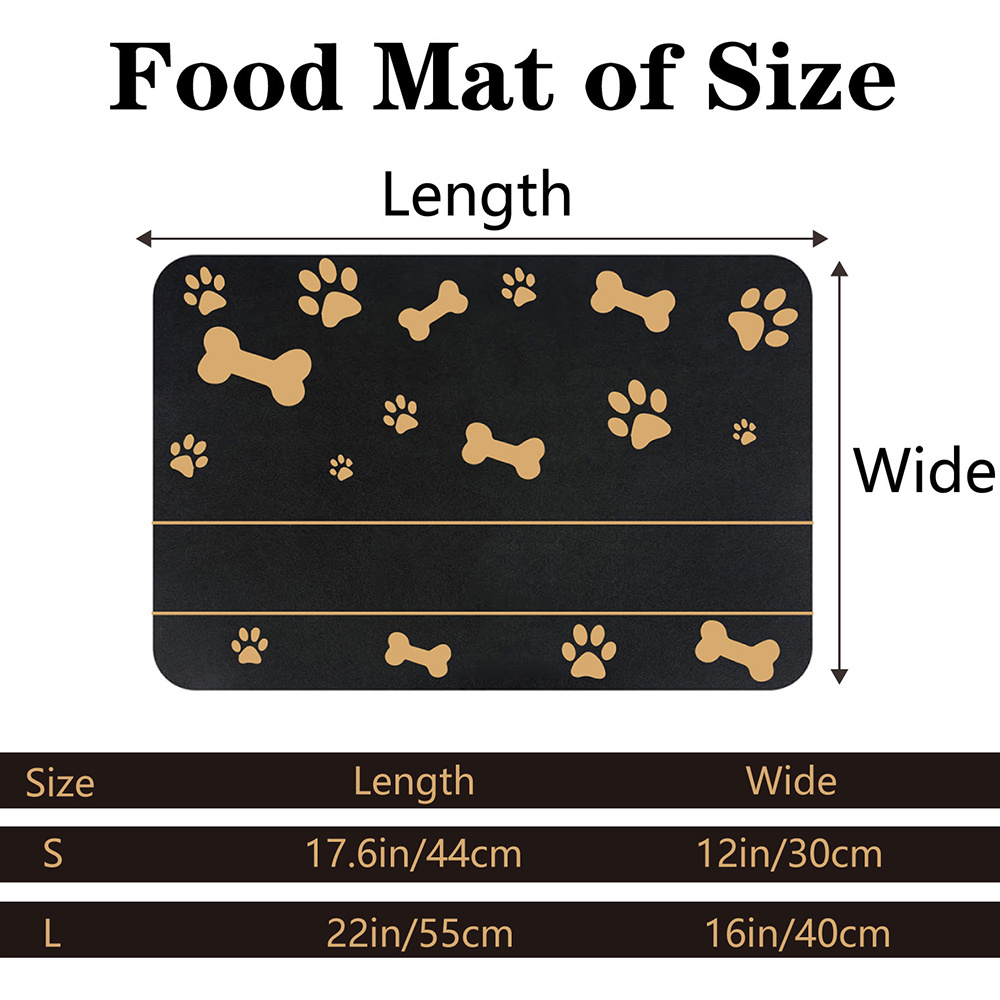 Dog Bowl Mat Personalized Pet Mat Dog Place Mat Dog Line -  in 2023