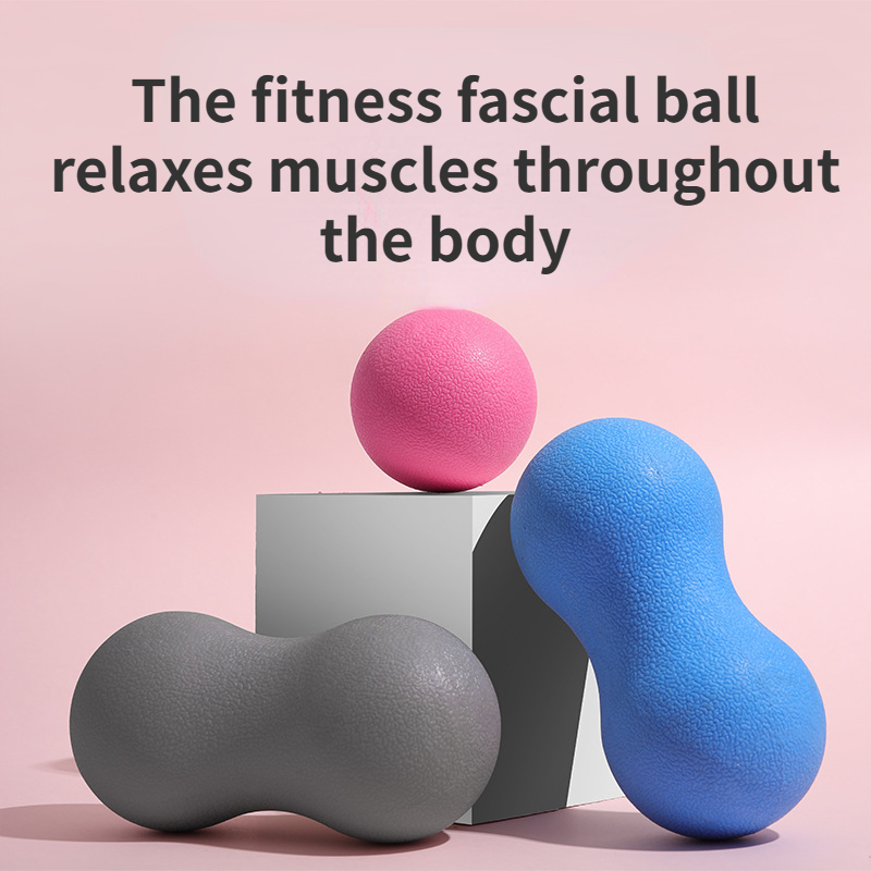 Massage Ball Fitness Muscle Relaxing Ball Tpe Solid Peanut - Temu