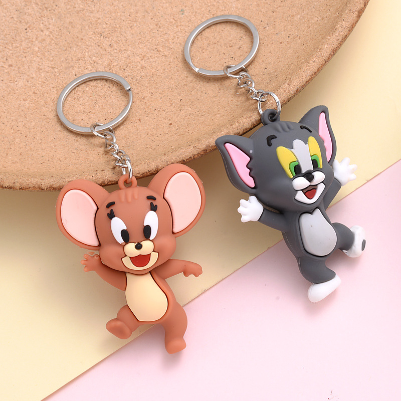 Cute Cat Keychain Acrylic Fun Animal Key Chain Ring - Temu