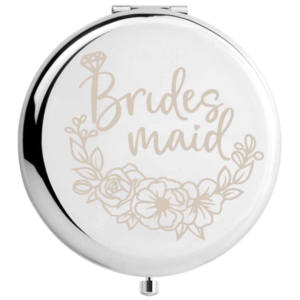 E-shop Hochzeitskompaktspiegel Brautjungferngeschenk Schminkspiegel Trauzeugin Geschenk Doppelter Klappspiegel - Muttertagsschminkspiegel