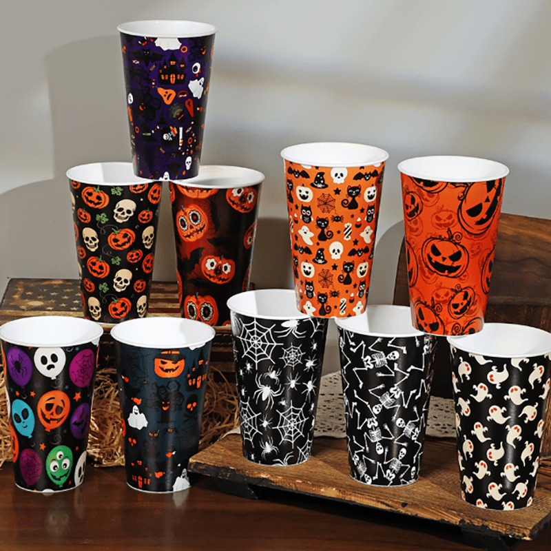 16 ounce Plastic Party Cups Halloween Diy Cups Disposable - Temu