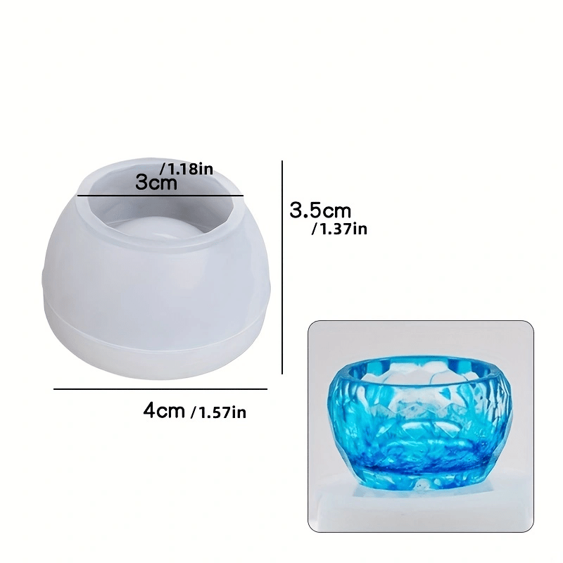 Diy Crystal Drop Glue Mold Diy Jewelry Bowl Cup Shape High - Temu