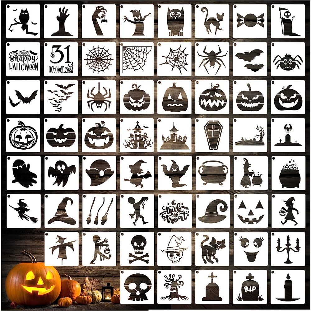 Halloween Stencils Small Painting Stencils For Wood Canvas - Temu