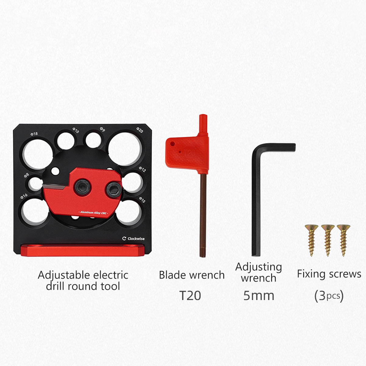 6pcs Dowel Maker Jig Kit, Metric 8mm to 20mm Adjustable Dowel Maker, with Carbide Blade, Electric Drill Milling Dowel Round Rod Auxiliary Tool