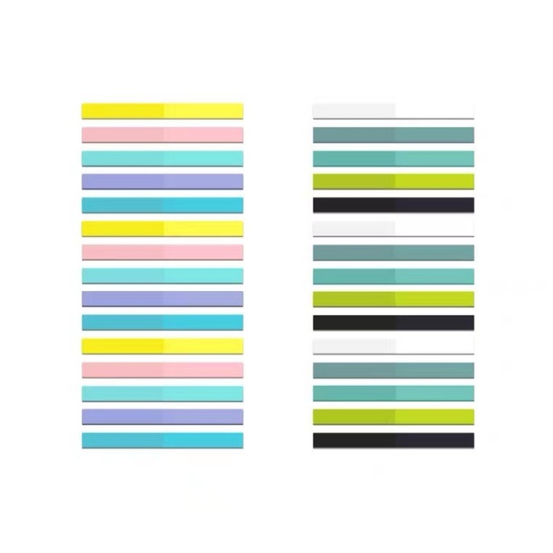 Pastel Rainbow Sticky Notes With Case - Stripes, Page Markers For Planners