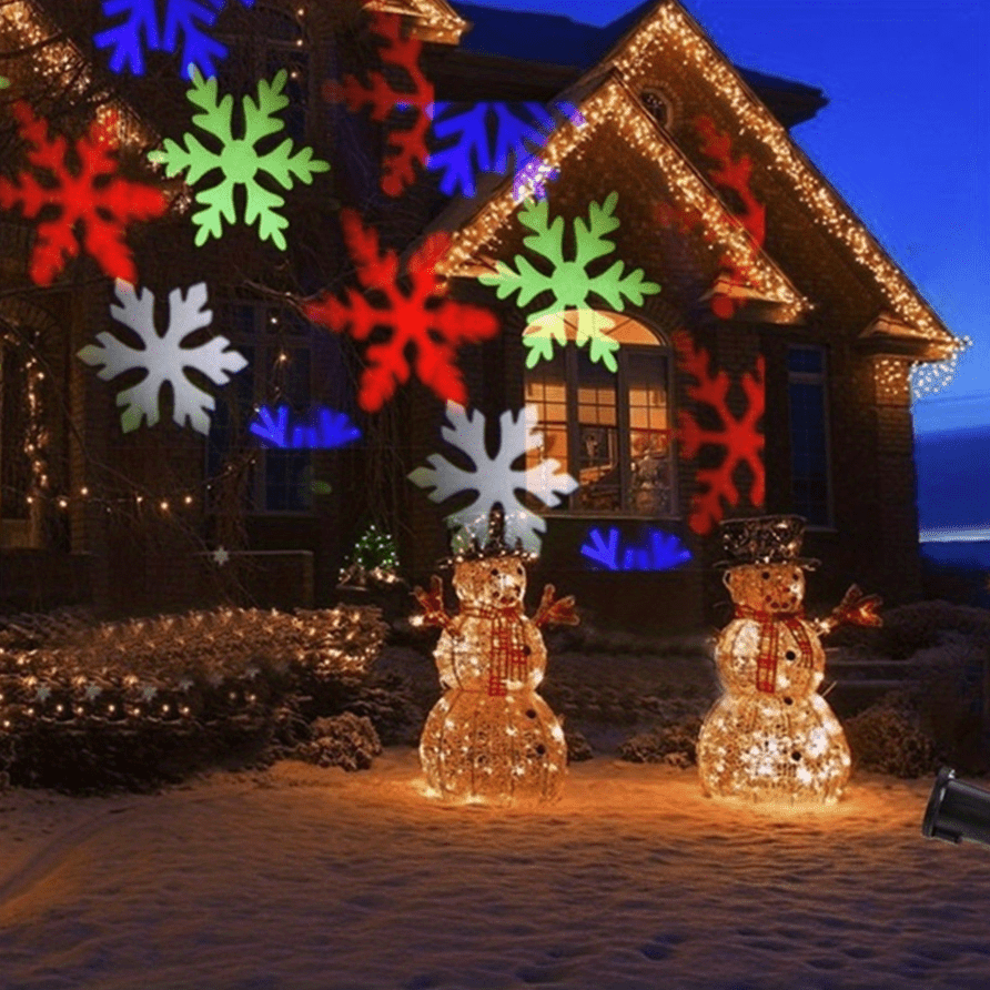 1pc クリスマス Led スノーフレークプロジェクターライト、屋外防水ランドスケープランプ、ハロウィンライティングホリデーライティングライト  ホーム・キッチン Temu Japan
