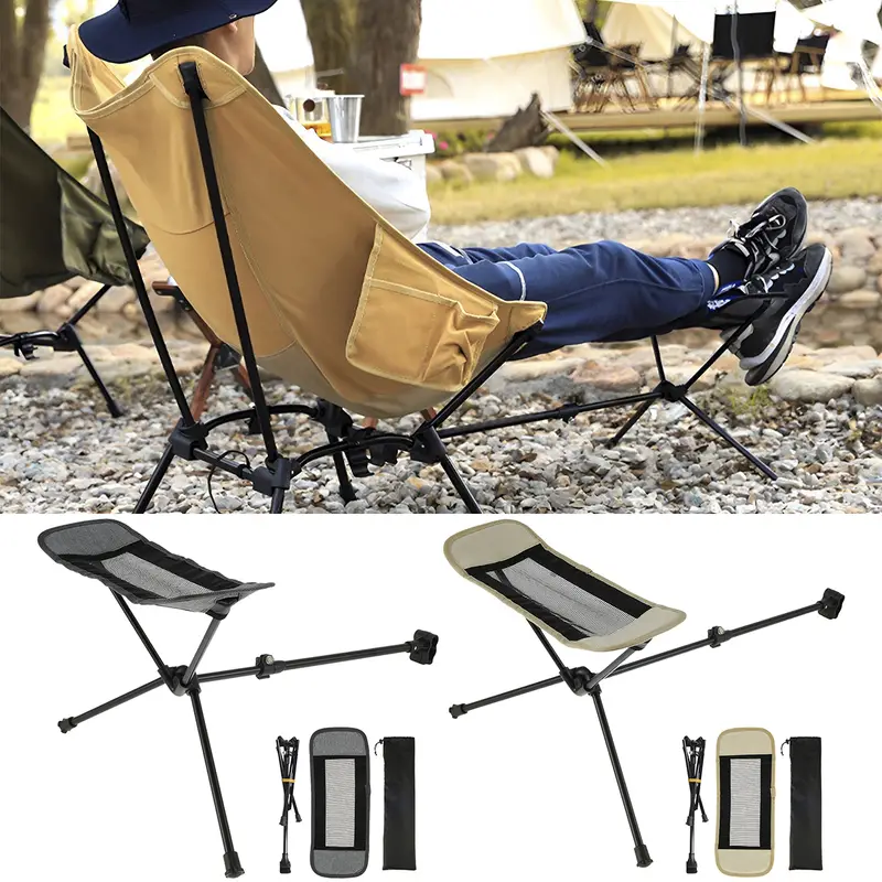 Camping Chair Foot Rest, Portable Folding Leg Camping Attachable Footrest,  Retractable Footrest For Camping Travel Hiking - Temu