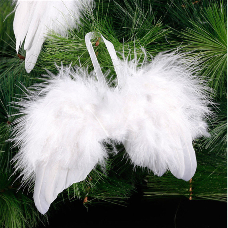 36Pcs Plastic Angel Wings for Crafts,Mini 3D White Angel Wing Ornament  Patches, for Party Decor DIY Craft & Wedding Prop