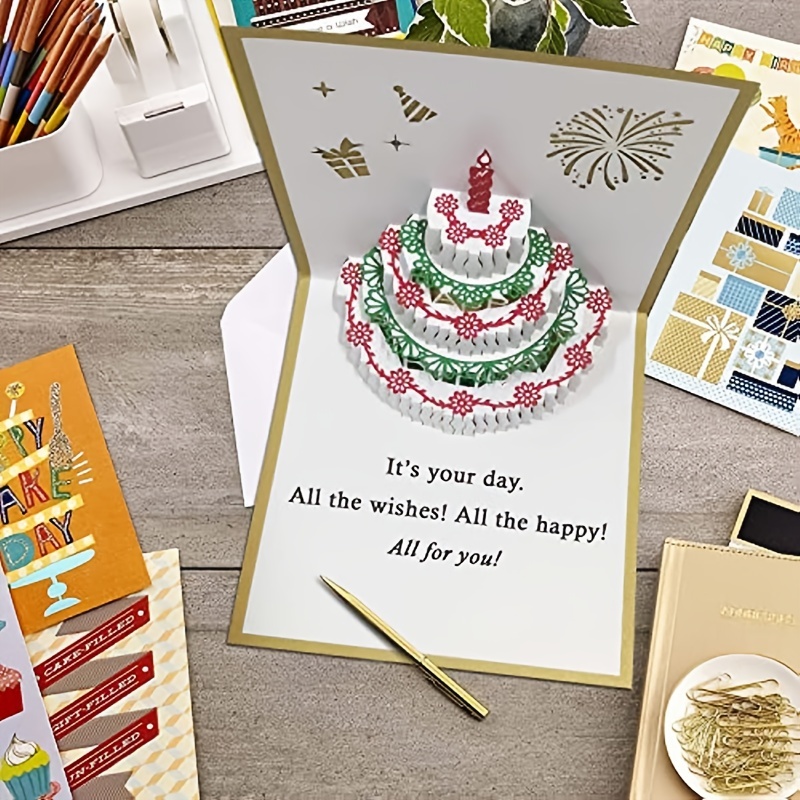 Hot Selling Happy Birthday Cards 3D Pop up Birthday Card 3D Greeting Card Happy  Birthday Kraft Paper Cards - China Kraft Paper Cards and Place Card price