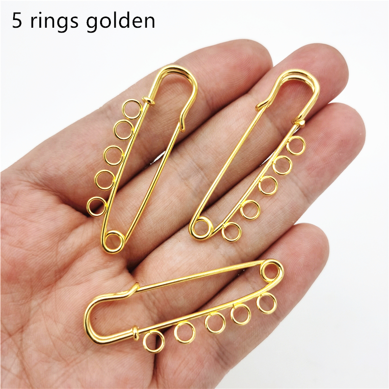 Safety Pins Brooch Blank Base Brooch Pins 3/5 Rings Jewelry - Temu