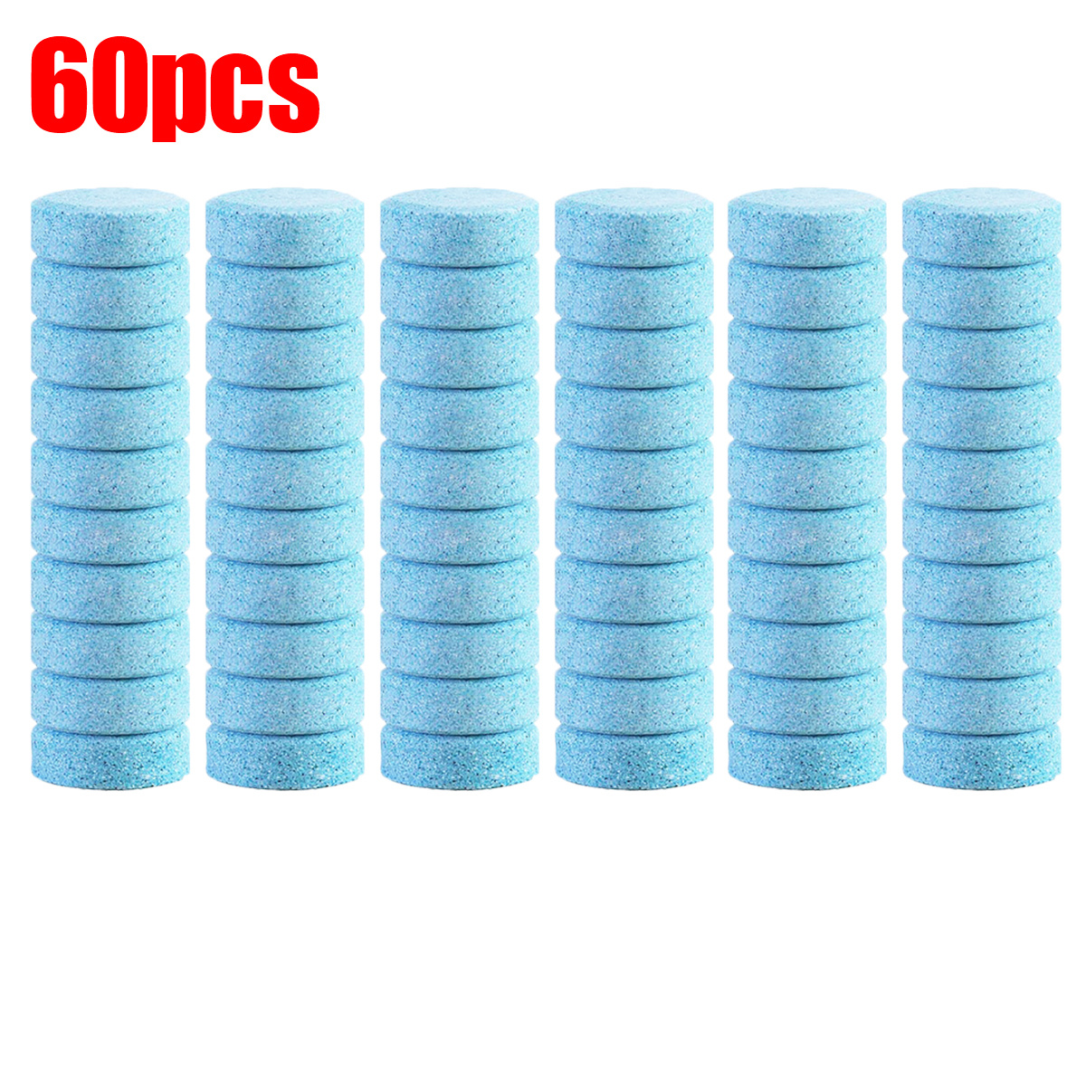60 Pcs Car Windshield Glass Concentrated Clean Washer Tablets,  Multifunctional Effervescent Spray Cleaner Cleaning Tool, Window Cleaner 