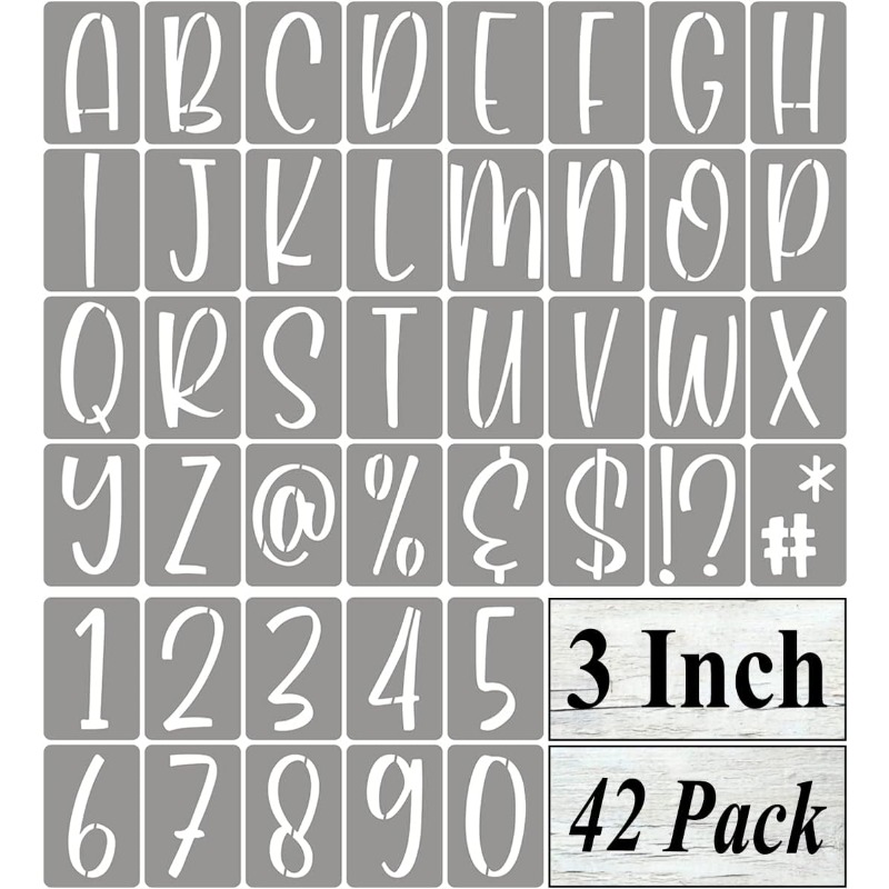 Buy Dequera quirzx Alphabet Letter Stencils 3 Inch, 40 PCS Reusable Plastic  Letter Templates and Number Stencils for Painting On Wood & Wall, Kids Art  Drawing, White Online at desertcartKUWAIT