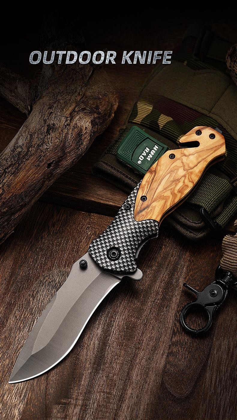 Outdoor Field Camping Foldable Knife Double Sided Ground And - Temu