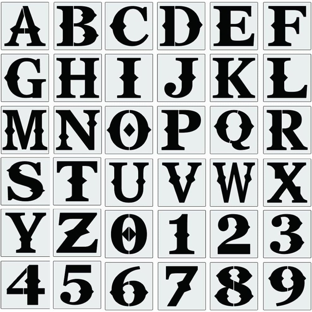 Alphabet Letter Number Stencils Reusable Letter Template - Temu