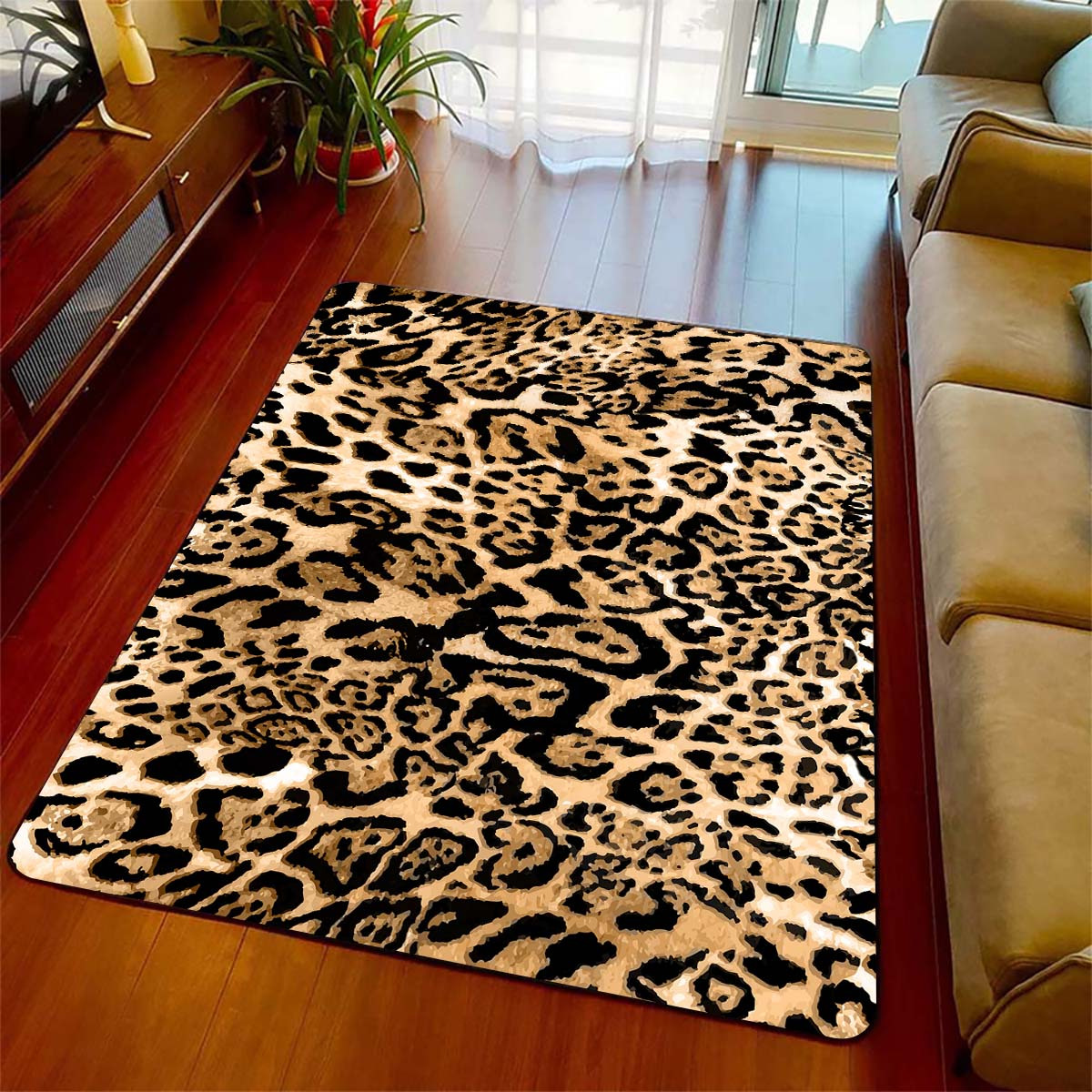 Add A Wild Touch Home Decor Leopard Print Floor Rug - Temu