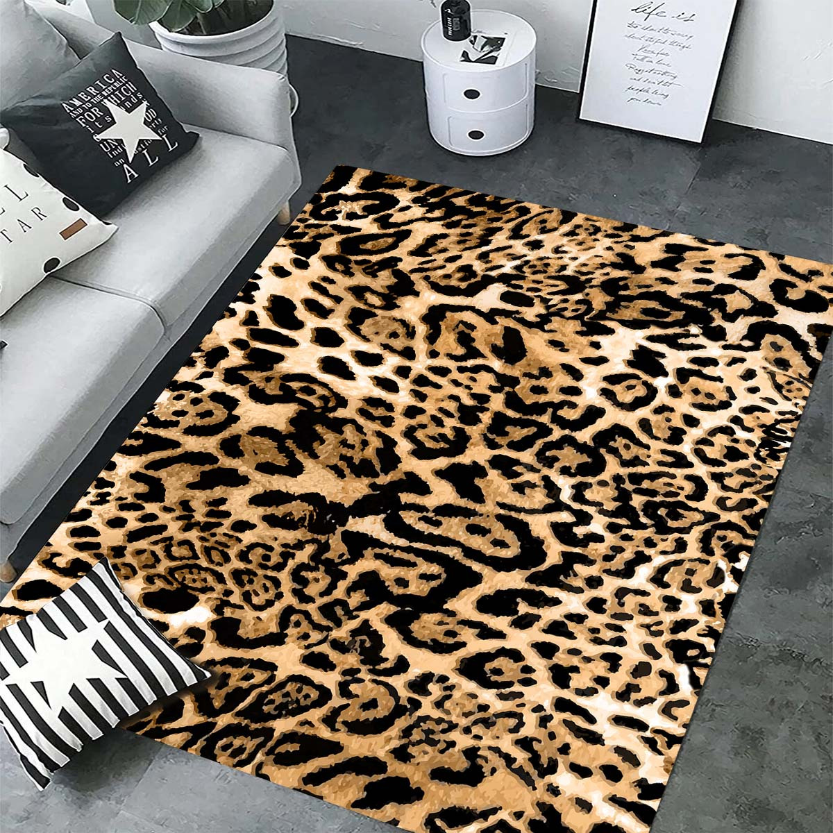 1pc Leopard Print Rug Afrikanisches Leopardenmuster - Temu Germany