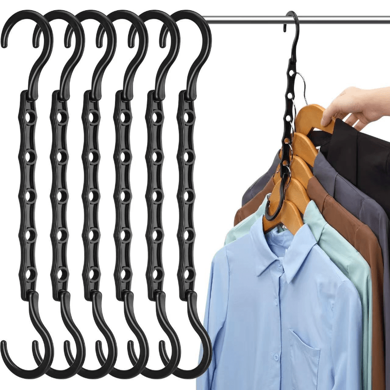 Space Saving Closet Hangers Stronger Plastic Colorful Clothes Racks Rotary Organizer  Hangers 5 Hole Magic Wardrobe Organizer