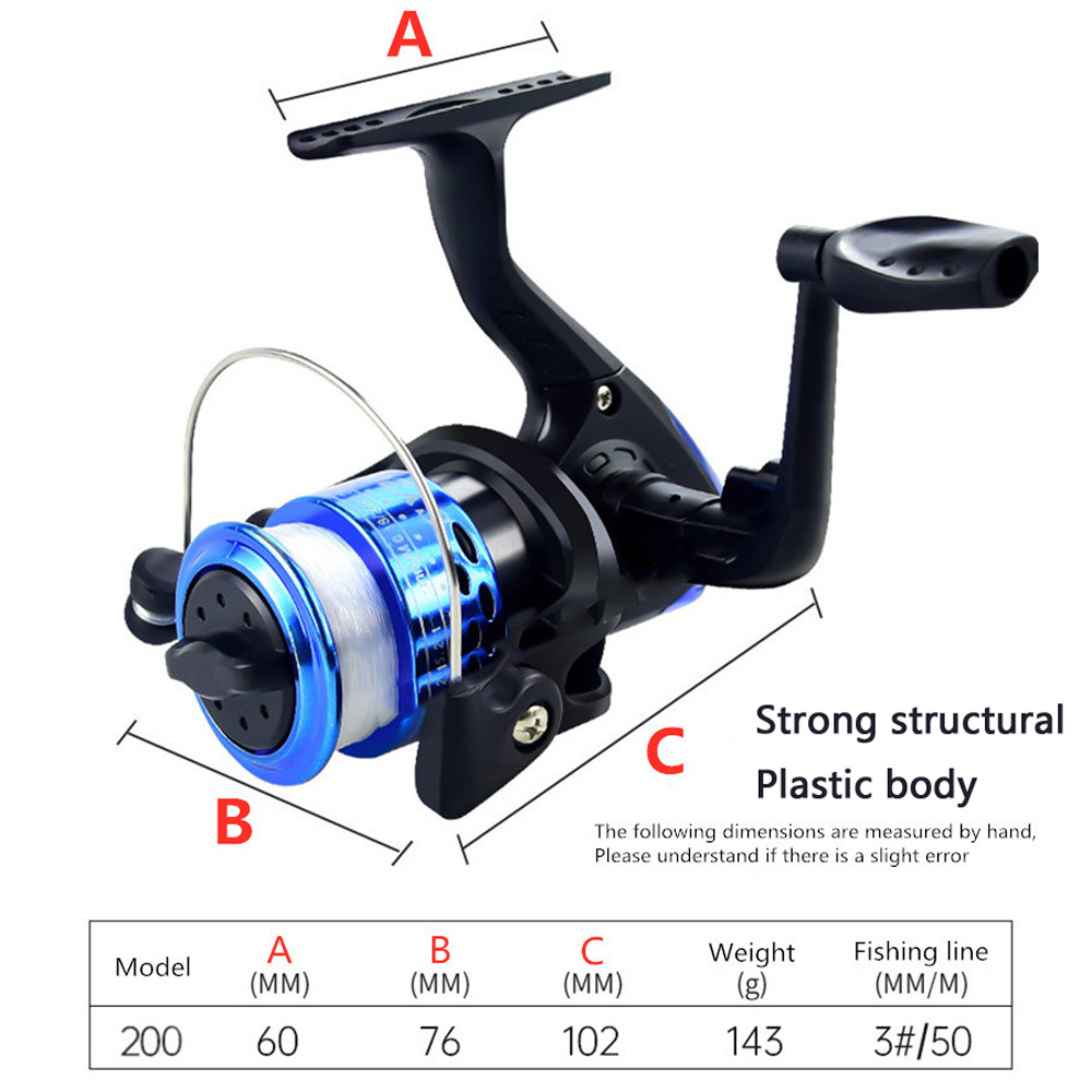 Ultralight Folding Fishing Reel With 1968.5inch Fishing Line, 5.2:1 Spinning  200 Type Metal Spool Spinning Wheel, Used For Sea Fishing Carp Outdoor  Freshwater Saltwater