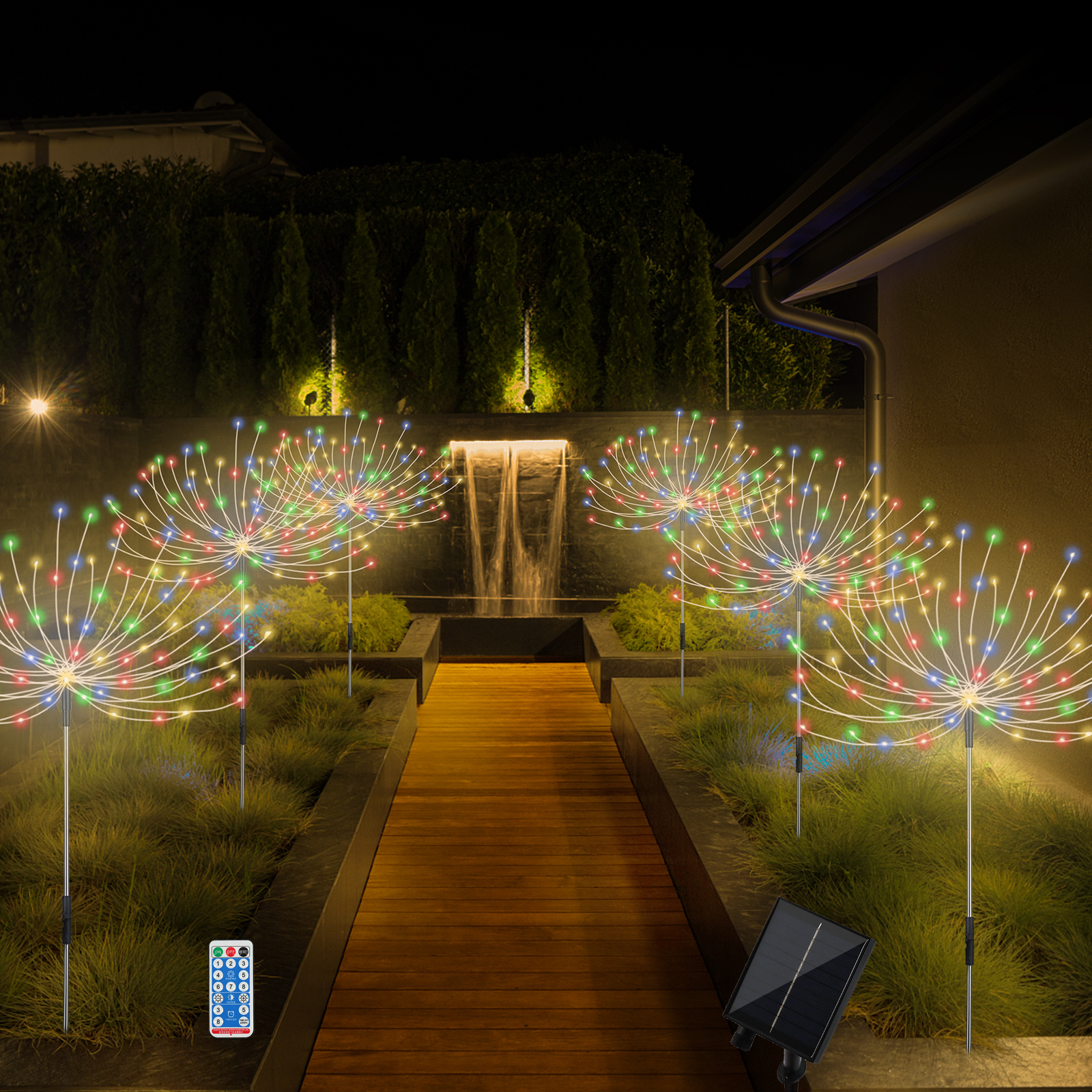 Twinkling solar store garden lights