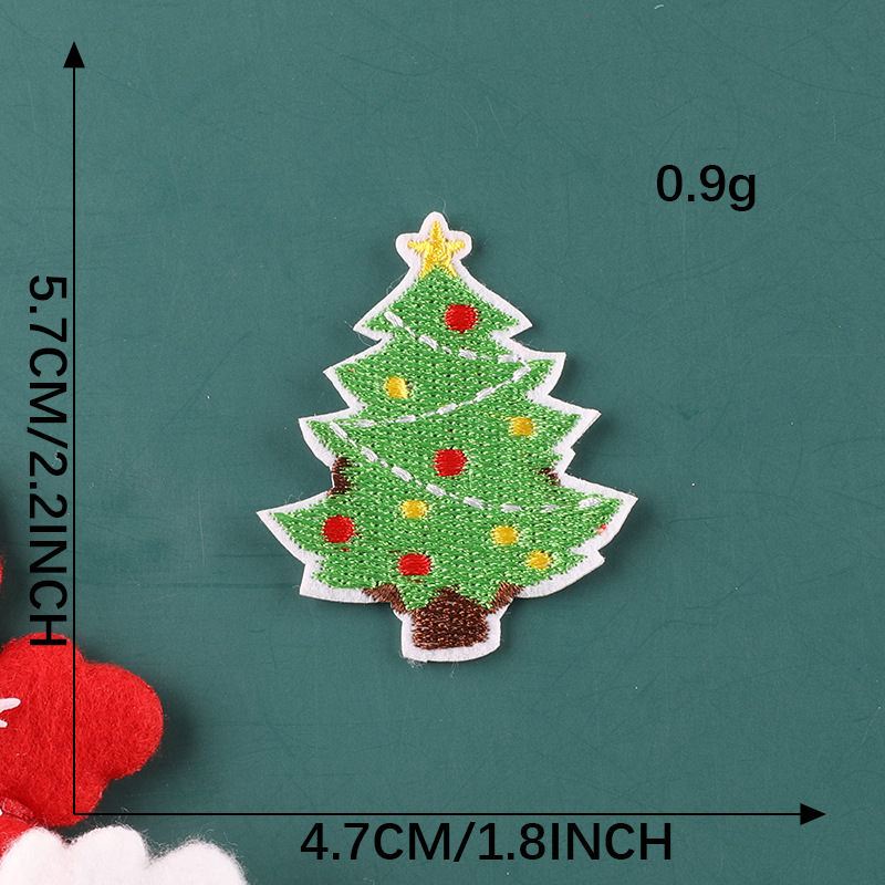  COHEALI 12pcs Christmas Patch Embroidery Outfits Santa Claus  Patches Decals Christmas Themed Patches Christmas Iron on Patches Jeans  Patch Winter Sew on Badges Hats Charm Sweden Polyester