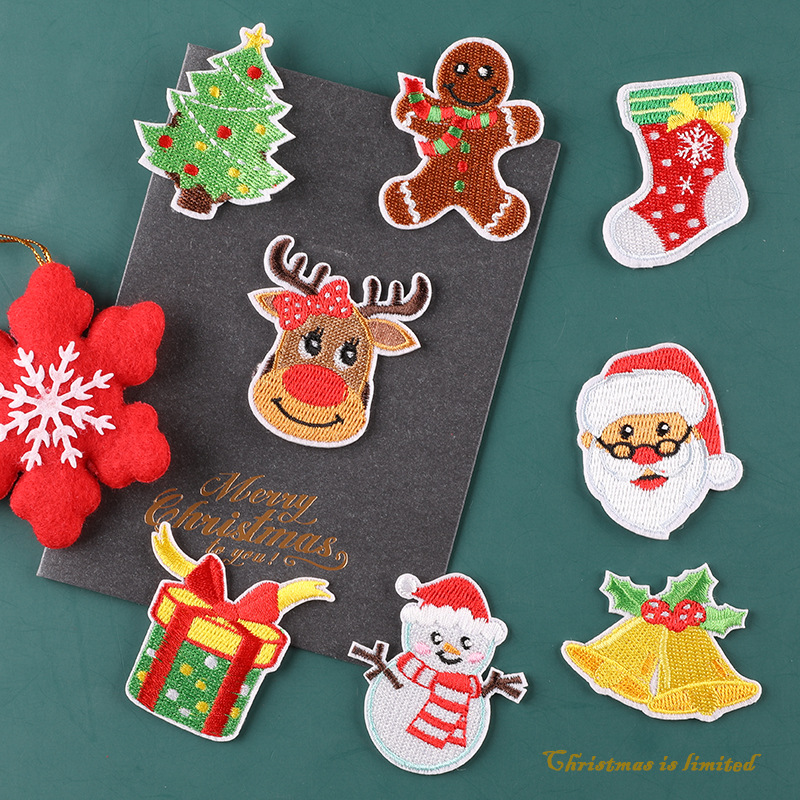  SEWACC 12pcs Christmas Patch Embroidery Santa Claus Patches  Small Coat Patches Clothing Patch Bag Sewing Sticker Small Craft Patches  Coats DIY Craft Patches Appliance Computer Polyester