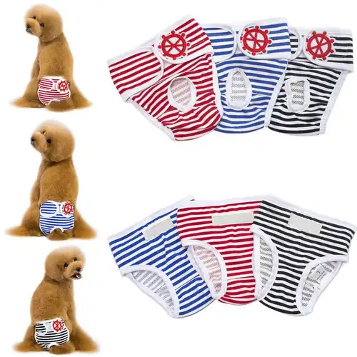Pet Rainbow Striped Physiological Trouser Dog Underwear Anti-nuisance  Menstrual Pants Female Dog Clothes - Temu United Kingdom