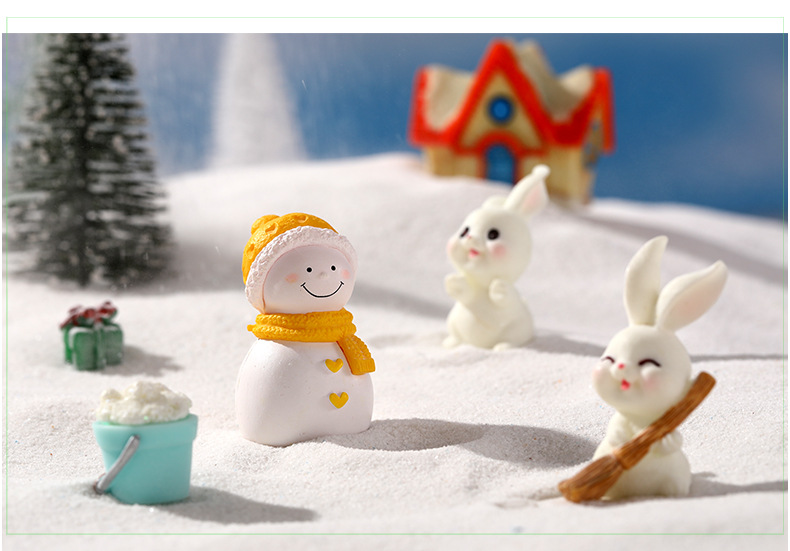 Cute Scarf Snowman Mini Fairy Garden Furniture Doll House Statue Ornaments  Accessories, Party House Toys Gift, Decorations Crafts - Temu