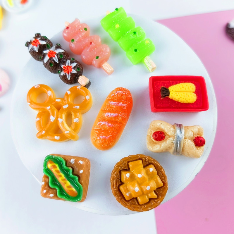Dollhouse Crafts Realistic Simulation Kitchen Food Play Resin Jewelry Value Pack