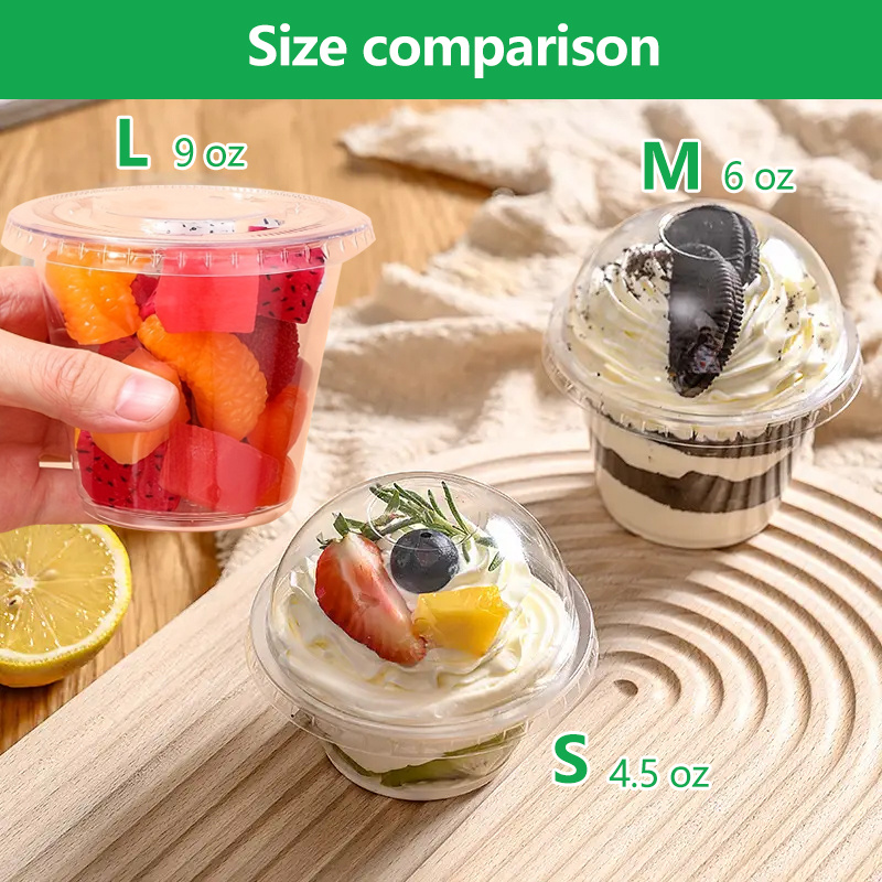 Ice Cream Cups/cake Cups With Lids Mini Containers Pudding - Temu