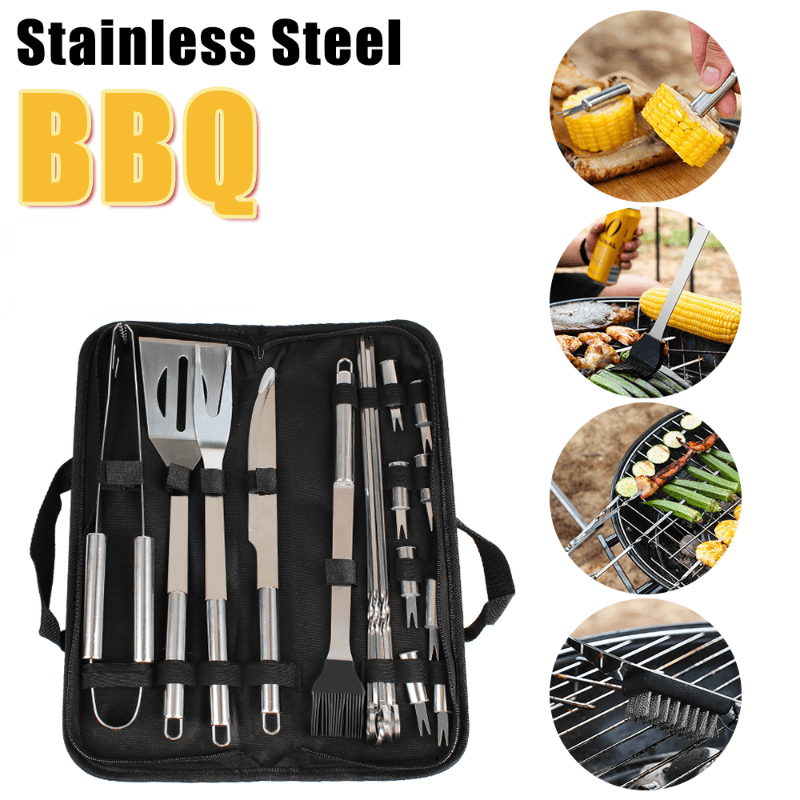 Barbecue Tool Sets With Durable Spatula, Fork, Tongs, Basting Brush, Heavy  Duty Stainless Steel Camping Grilling Tool, Fathers Day, Christmas,  Thanksgiving Day, Birthday Gift, Bbq Tools, Bbq Accessories, Grill  Accessories - Temu